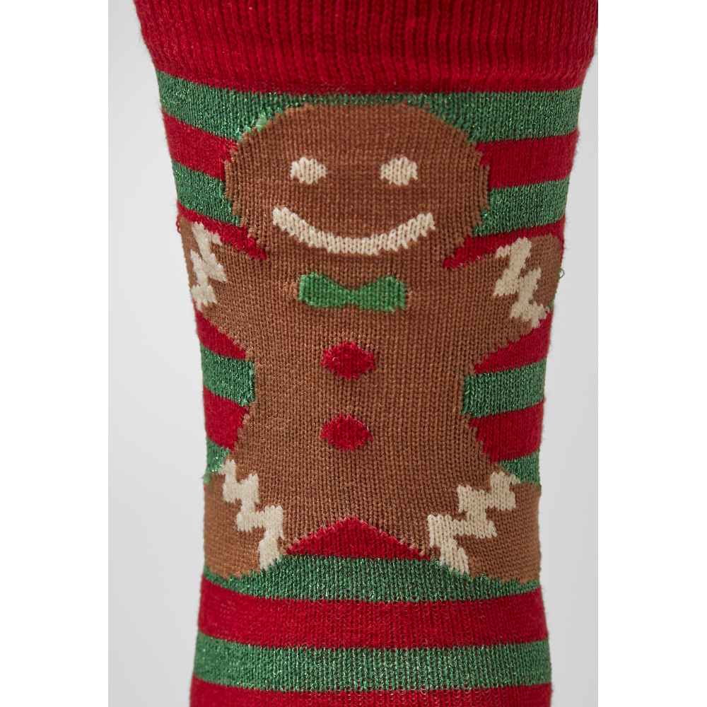 Urban Classics - Christmas Gingerbread Lurex 3-Pack Chaussettes - Multicolore